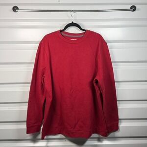 Croft & Barrow XL Red Easy Care Crewneck Sweatshirt Fleece Pullover Solid